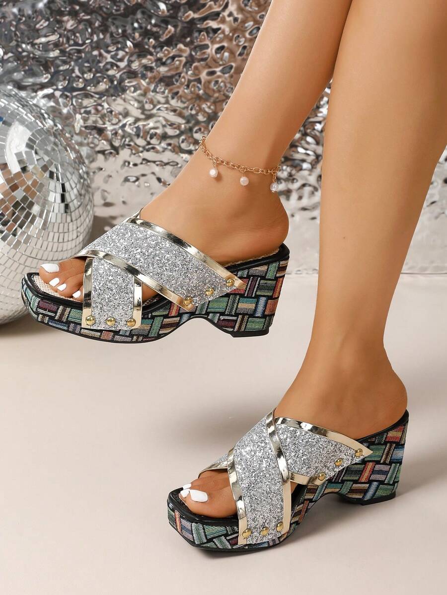 Step into summer fun with these Stylish Criss-Cross Rhinestone Canvas Slip-On Sandals! Sparkling rhinestones add a touch of glam to the comfy canvas design, making them perfect for beach days or casual strolls. Easy to slip on and light on your feet, they keep you cool and chic all vacation long.