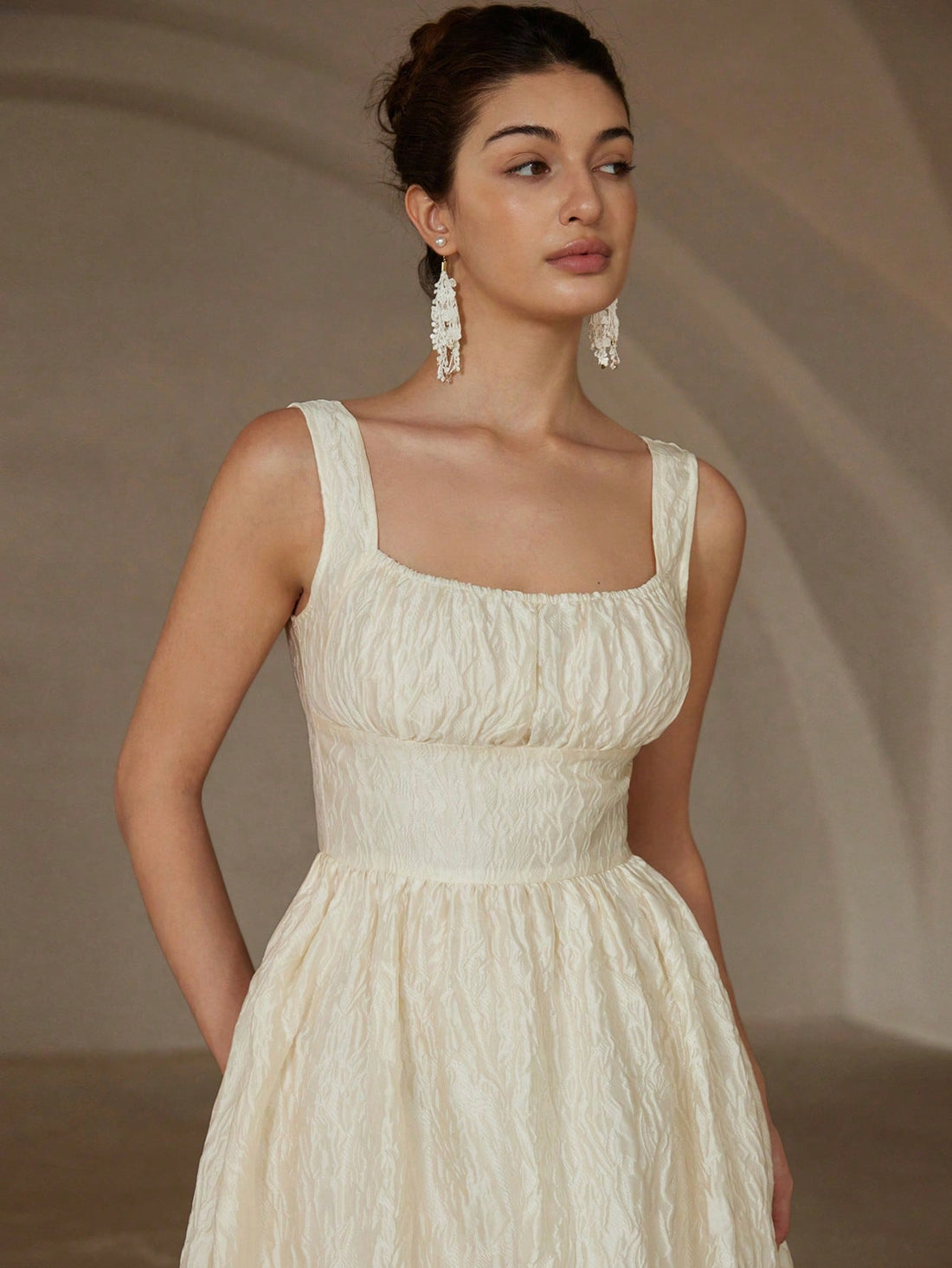 Step into sunshine with this enchanting sleeveless maxi dress, adorned with delicate floral and butterfly embroidery that dances with every breeze. Perfect for spring and summer days, it brings a touch of whimsy and lightness to your wardrobe, letting you float through warm afternoons in effortless style. Whether you're chasing butterflies or making memories, this dress is your playful companion for joyful moments.