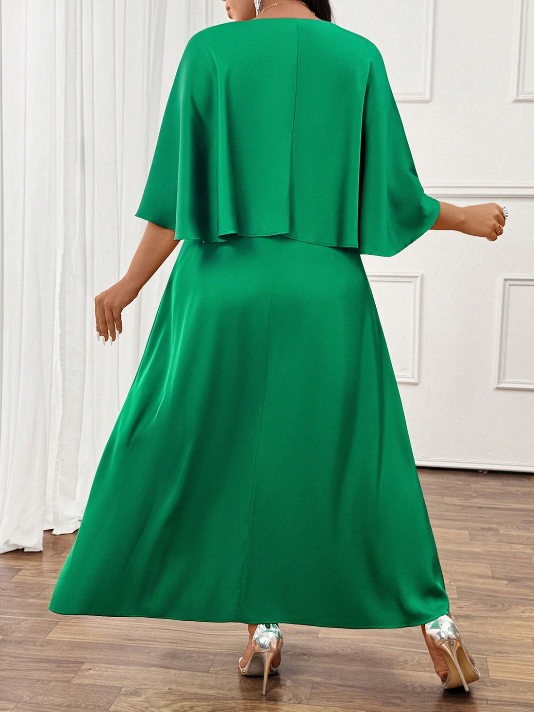 Step into the spotlight with this Elegant Plus Size V-Neck Dress, where classic charm meets playful flair. The standout 3D floral print adds a touch of whimsy to a solid color base, making it perfect for everything from garden parties to evening soirees. Its flattering V-neck design celebrates your curves with confidence and style, ensuring you feel as fabulous as you look at every occasion.