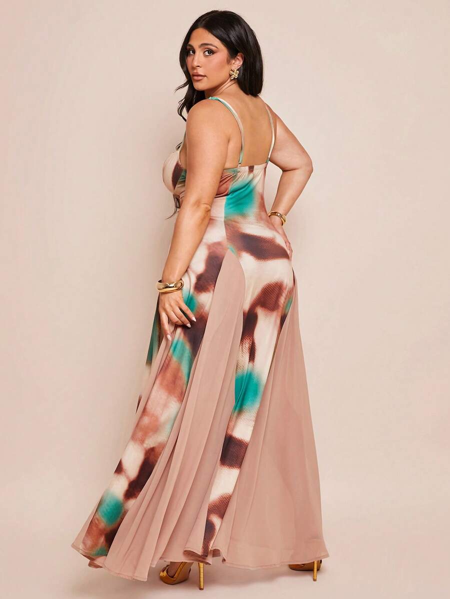 Turn heads on your next date or outing with this plus size tie dye cami dress. Its elegant design combines vibrant colors with a flattering fit, making it a delightful choice for Valentine's Day or any special occasion. Lightweight and comfortable, it lets you move with confidence and charm wherever you go.