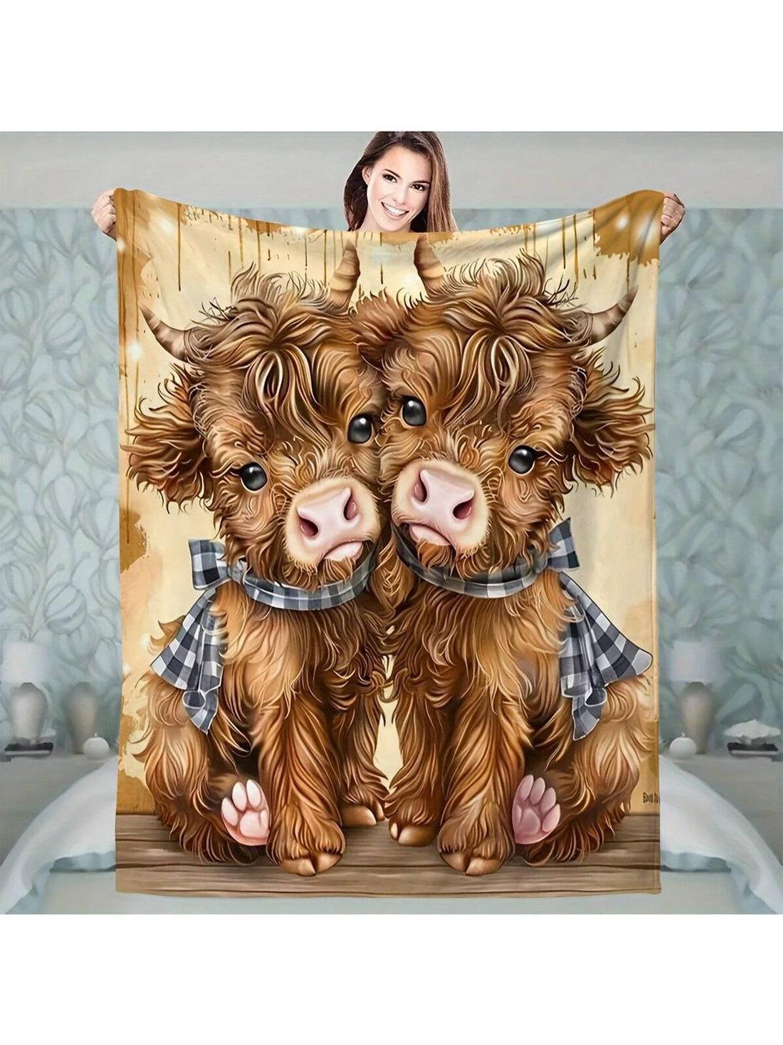 Wrap yourself in warmth and whimsy with this Cozy Highland Cow Print Throw Blanket! Perfectly soft and versatile, it’s your new go-to for snuggling on the couch, adding charm to your bed, brightening up the office, or staying cozy outdoors. Whether gifting or keeping, this playful blanket brings a touch of countryside fun wherever you go!