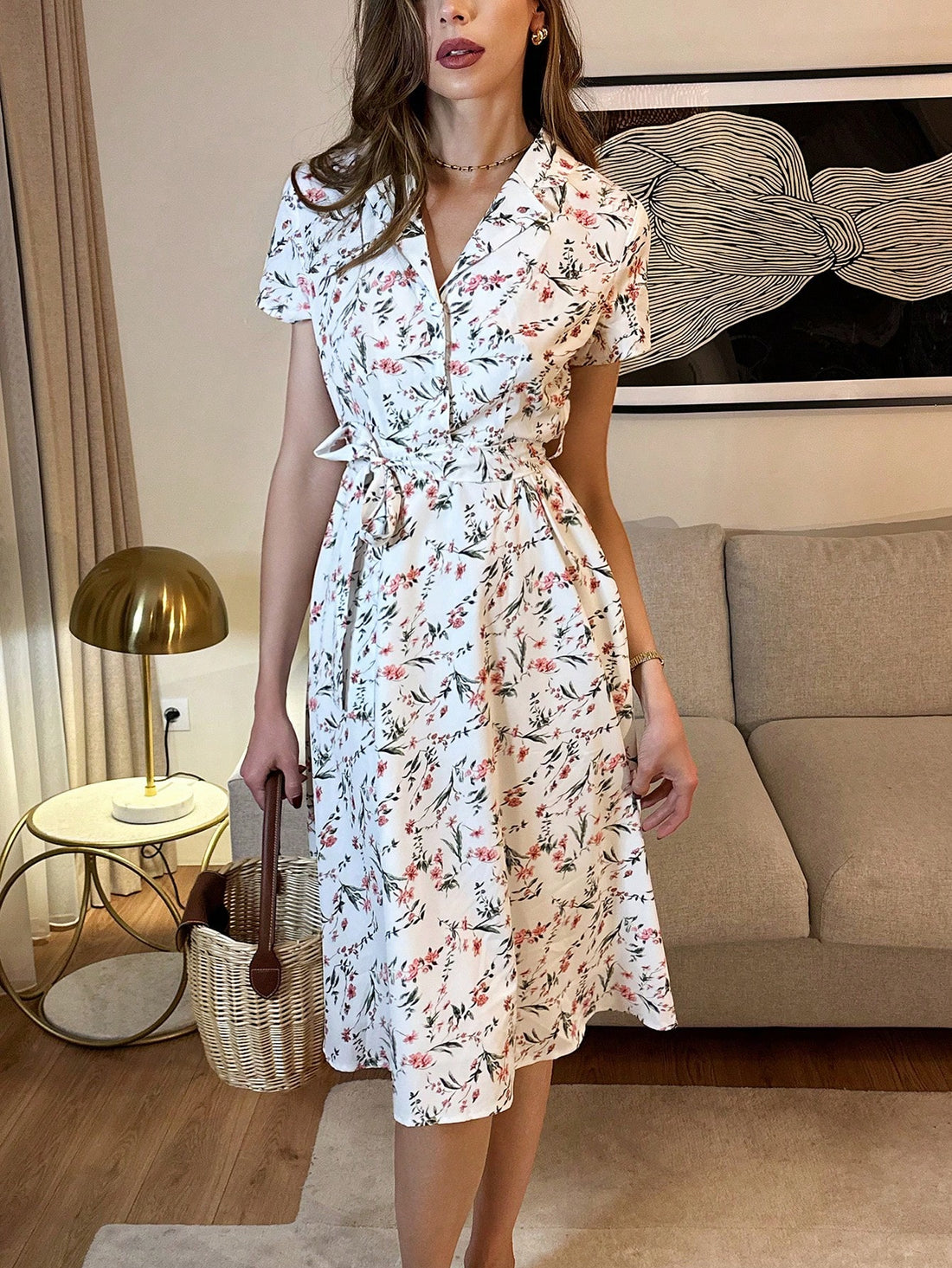 Step into summer with this Chic French Floral V-Neck Retro Dress, designed to bring a playful country charm to your wardrobe. Its flattering V-neck and vintage floral print create a breezy, feminine look perfect for sunny days and garden parties. Lightweight and effortlessly stylish, this dress lets you embrace the season with a touch of retro flair.