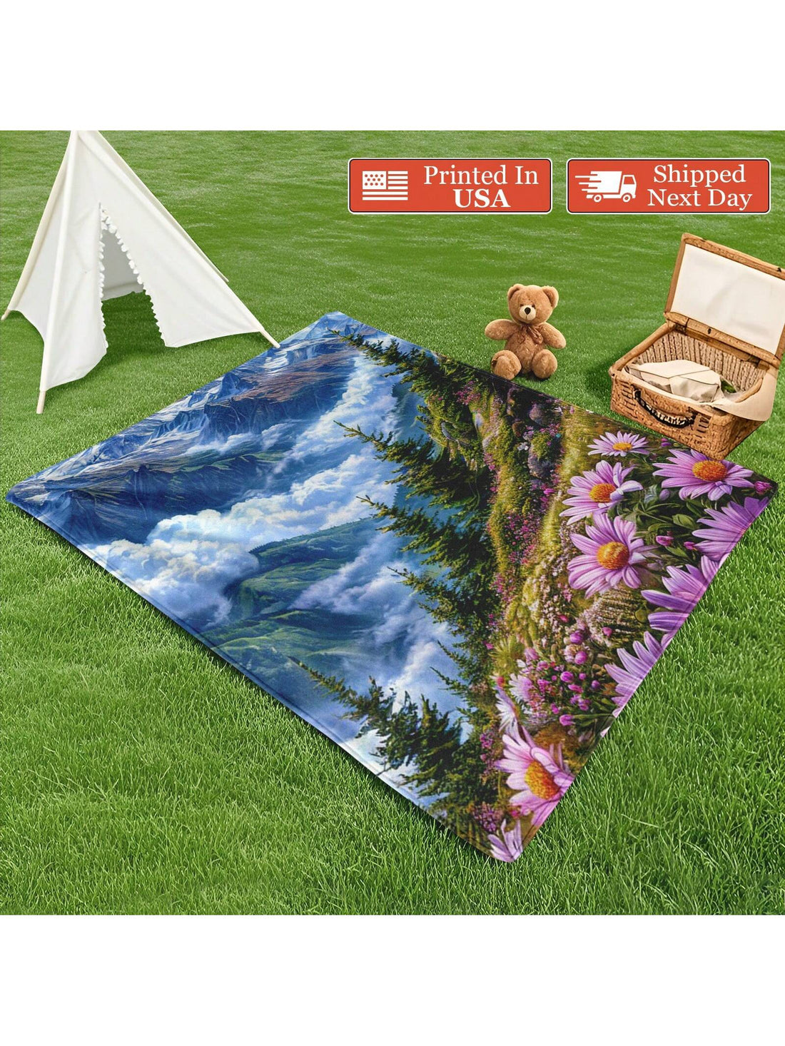 Wrap yourself in the charm of the mountains with this cozy floral blanket! Perfectly soft and warm, it’s your go-to companion for picnics, travel adventures, or snuggling up at home. Lightweight yet snug, it keeps you comfy all year round while adding a playful touch of nature’s beauty to your day.