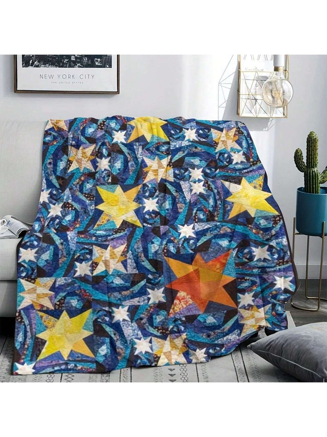 Wrap yourself in cozy charm with our Super Soft Octagonal Star Flannel Blanket! Its unique star pattern adds a playful touch to any room, while the ultra-soft flannel keeps you warm whether you're lounging on the sofa, camping under the stars, or snuggling at home. Lightweight yet snug, it’s the perfect gift to brighten someone’s day or treat yourself to comfort with a fun twist.