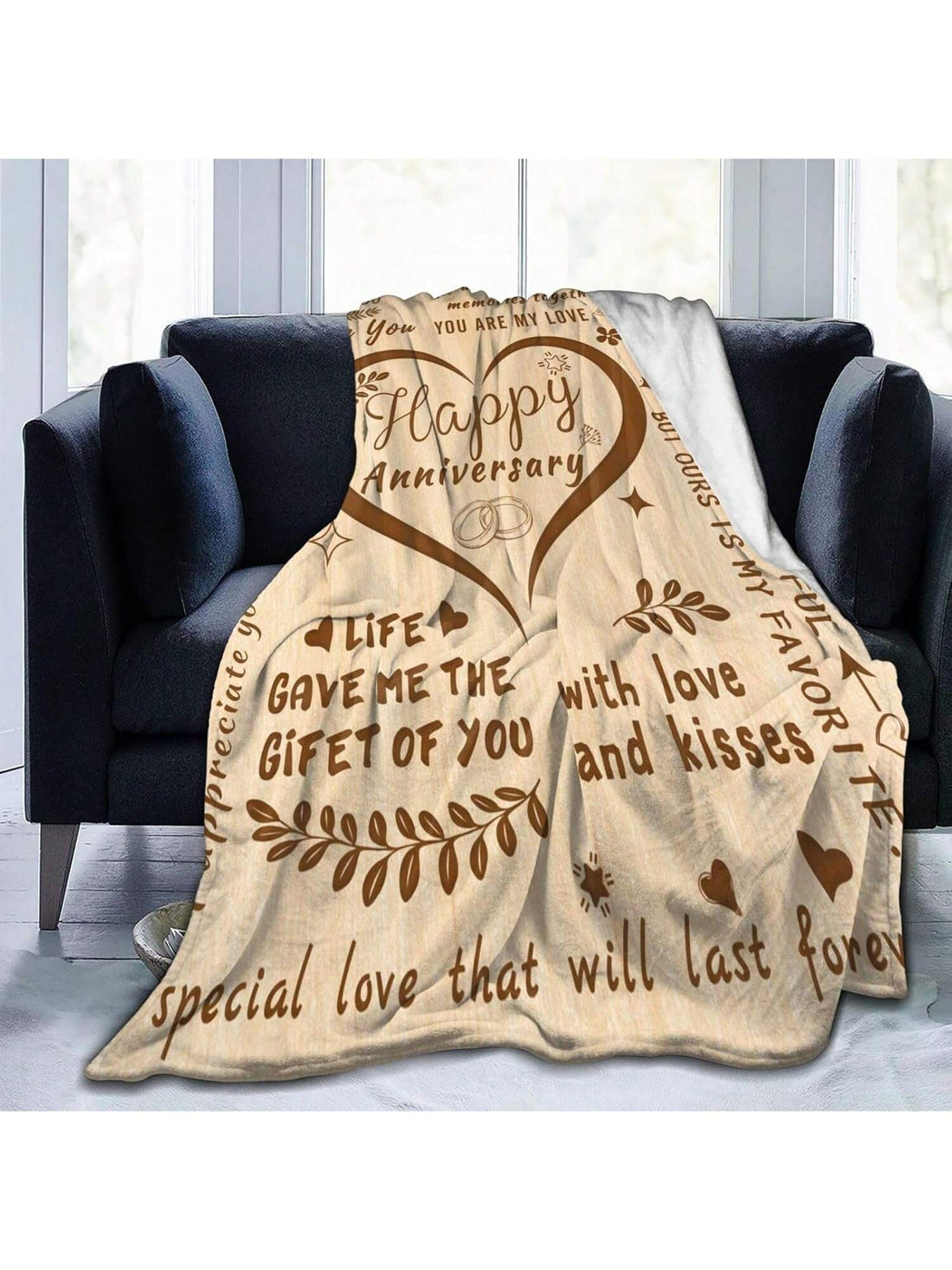 Wrap your love in warmth with this Personalized Romantic Plush Blanket, perfect for celebrating happy wedding anniversaries. Soft, cozy, and made just for couples, it’s the snuggly hug you can share on chilly nights. Add a personal touch to make your special moments even sweeter!