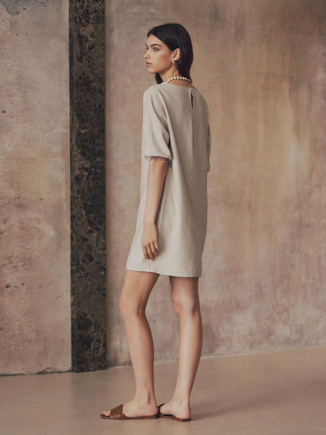 Embrace sunny days in this playful Spring/Summer Linen Mini Dress! Its breezy, loose fit keeps you comfy while the round neck adds a touch of charm. Perfectly practical pockets let you carry your essentials hands-free, making it your go-to for casual adventures or relaxed weekends. Light, airy, and effortlessly cute—this dress is ready to brighten your warm-weather wardrobe.