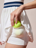 navy and white stripe polo tennis mini dress with pleated skirt built in shorts and pockets image 7