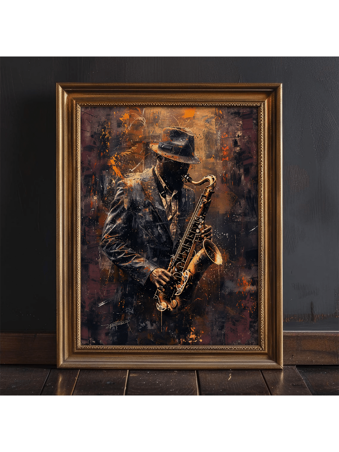 Bring the soulful vibe of jazz into your space with this playful saxophone wall art. Its modern abstract design adds a splash of creativity and rhythm, perfect for college dorms, apartments, or offices. Let the music inspire your day and brighten your walls with this unique canvas print.