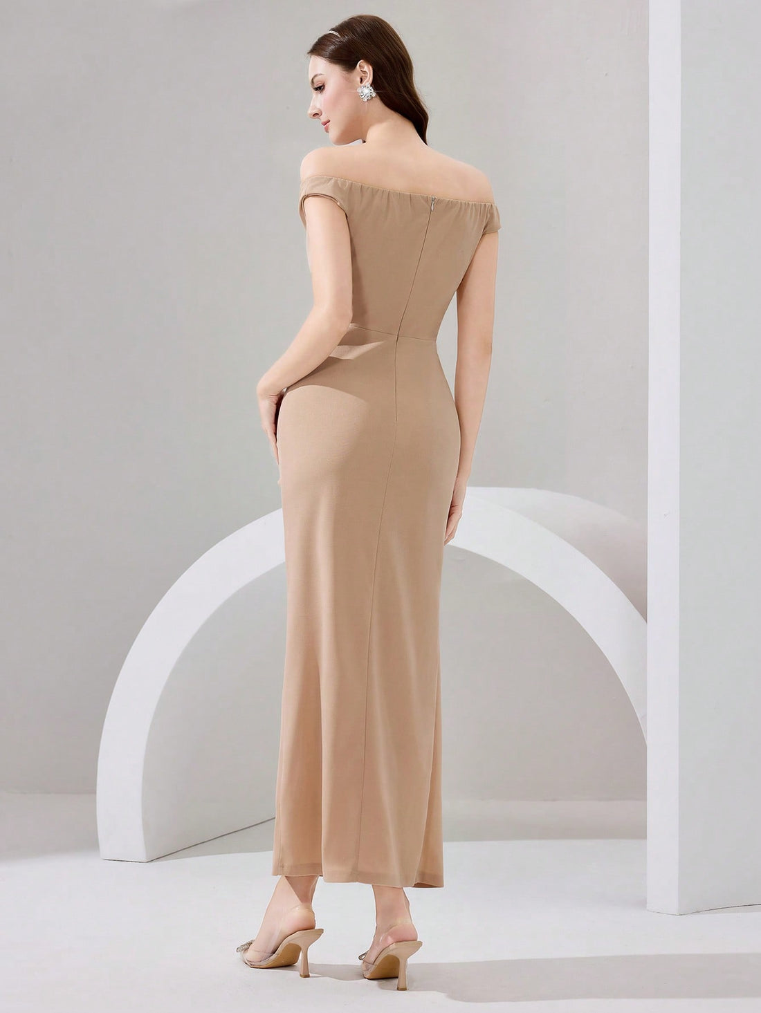 Turn heads at your next celebration in this stunning off-shoulder cocktail dress! The flattering ruched detailing hugs your curves in all the right ways, while the elegant off-shoulder neckline adds a touch of sophistication and allure. Whether you're celebrating a birthday bash or dancing the night away at a wedding, this dress delivers the perfect blend of glamour and comfort. Slip it on and feel absolutely fabulous—because every special occasion deserves a show-stopping moment!