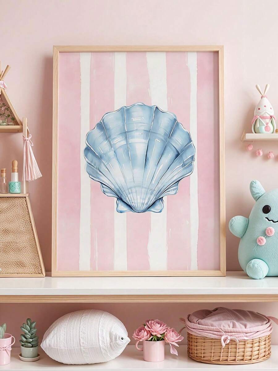 Bring a splash of seaside charm to any room with this pastel pink shell canvas art. Perfect for beach houses, dorms, or cozy bedrooms, it adds a gentle coastal vibe without the sand. Its soft hues and fun shell design brighten your space while keeping things calm and cheerful. Dive into a playful beachy feel right at home!