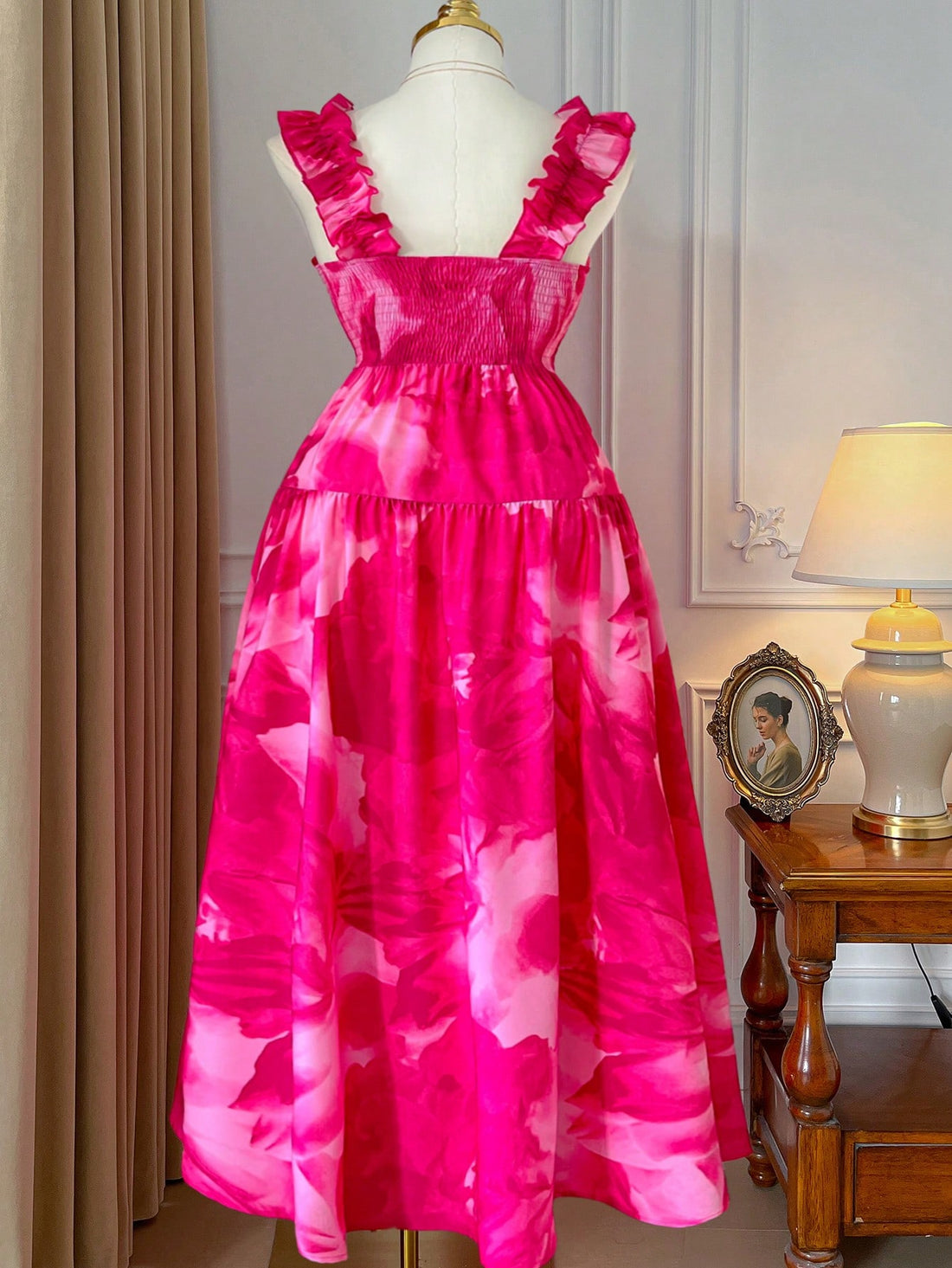 Step into sunshine with this playful plus size tie-dye maxi dress! Featuring a flattering A-line silhouette, a charming square neckline, and a flirty ruffle hem, it’s perfect for spring and summer adventures. Lightweight and breezy, it moves with you while adding a splash of vibrant color to your day. Embrace effortless style and comfort wherever you go!