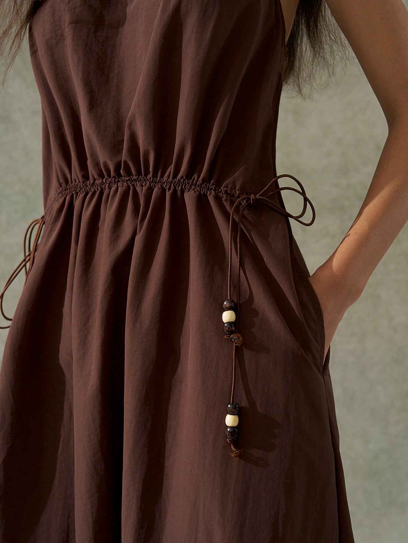 Trendy Minimalist Brown Suspender Dress for Festivals, Parties, and Ba –  Canary Houze