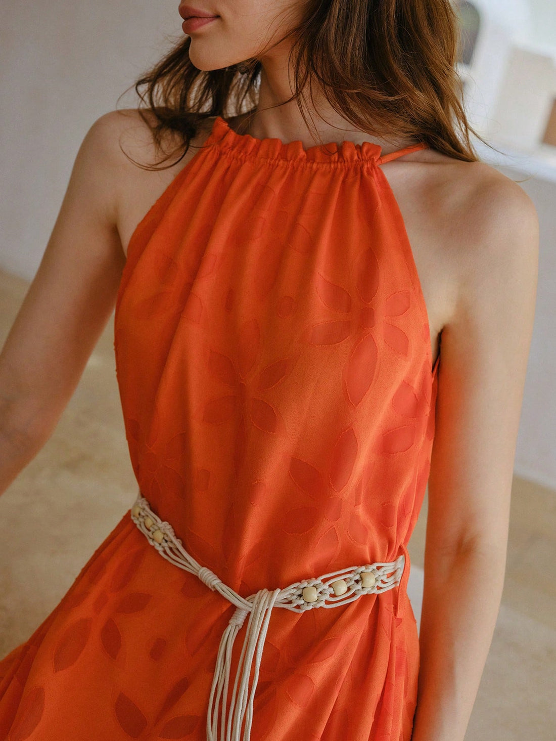 Step out in style with the Jacquard Dress with Belt, designed to turn heads wherever you go. Its intricate jacquard fabric adds a touch of sophistication, while the cinching belt highlights your waist for a flattering silhouette. Perfect for everything from brunch dates to evening soirées, this dress brings effortless elegance with a playful twist. Dress it up or down and let your confidence shine!