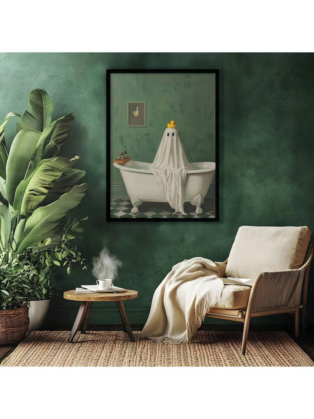 Add a spooky twist to your bathroom with this Vintage Victorian Ghost Wall Art. Perfect for fans of gothic and dark academia vibes, this poster brings a hauntingly charming touch to your Halloween decor or everyday aesthetic. Its eerie yet elegant design makes your space mysteriously inviting and delightfully unique.