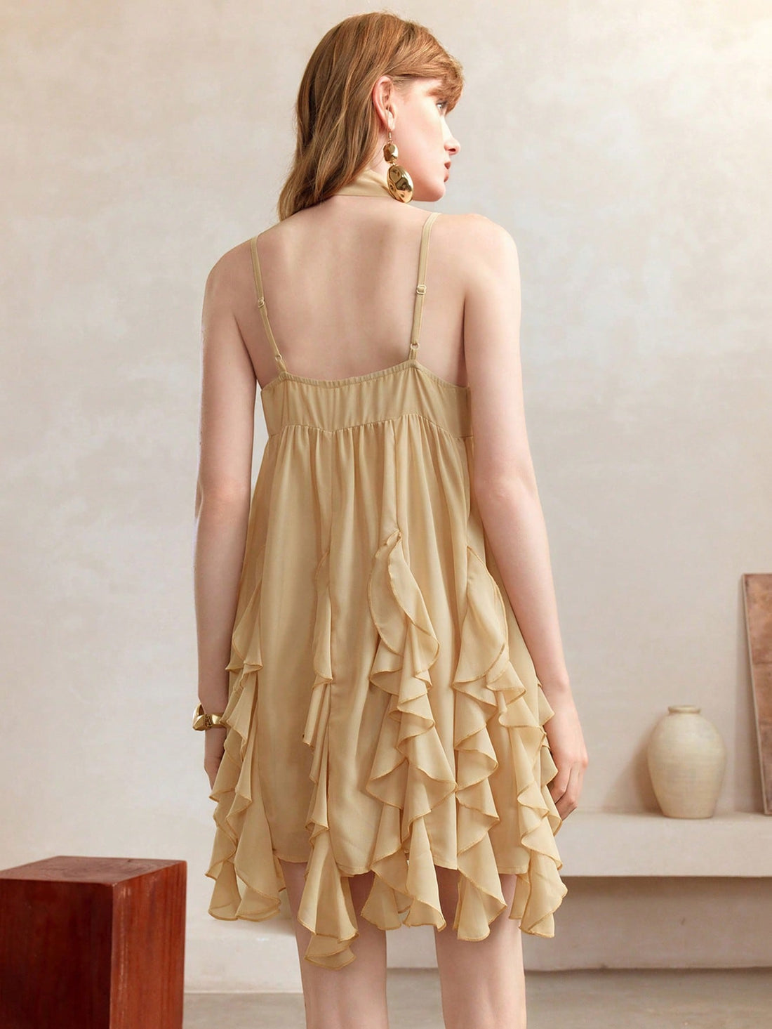 Step into style with this Chic Ruffled Beaded Chiffon Mini Dress! Lightweight and breezy, it’s perfect for back-to-school days or casual holiday fun. The playful ruffles and delicate beadwork add a touch of sparkle, making every moment feel special. Easy to dress up or down, this mini dress keeps your look fresh and flirty wherever you go.