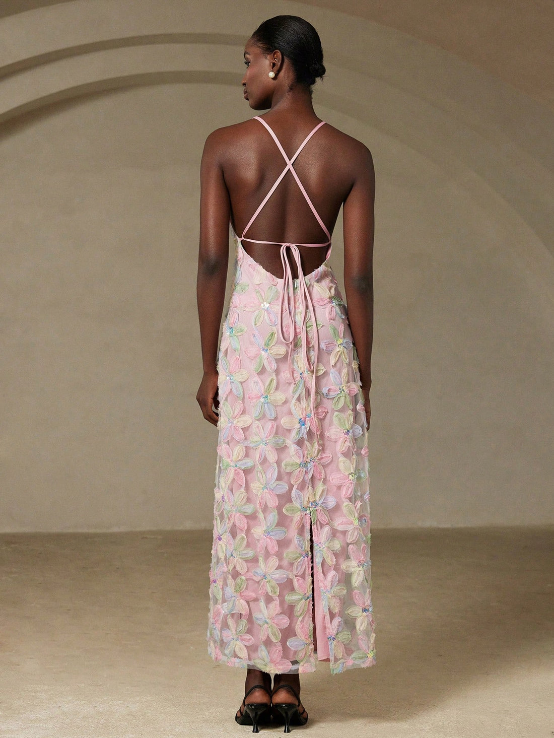 Turn heads on your next romantic date night with this Elegant Maxi Dress. Crafted from luxurious French lace and shimmering sequins, its bodycon fit highlights your silhouette with a playful touch of glamour. Perfect for making unforgettable memories, this dress combines sophistication and sparkle to keep you feeling confident and radiant all evening long.