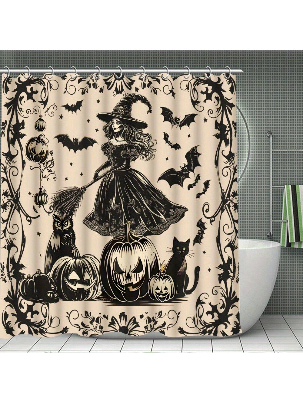 Bring festive fun to your home with this Spooktacular 4-Piece Halloween Curtain Set featuring charming witches and pumpkins. Perfect for adding a playful touch to any room, these curtains brighten your space with seasonal cheer. They also make a unique and delightful housewarming gift for friends who love Halloween vibes!