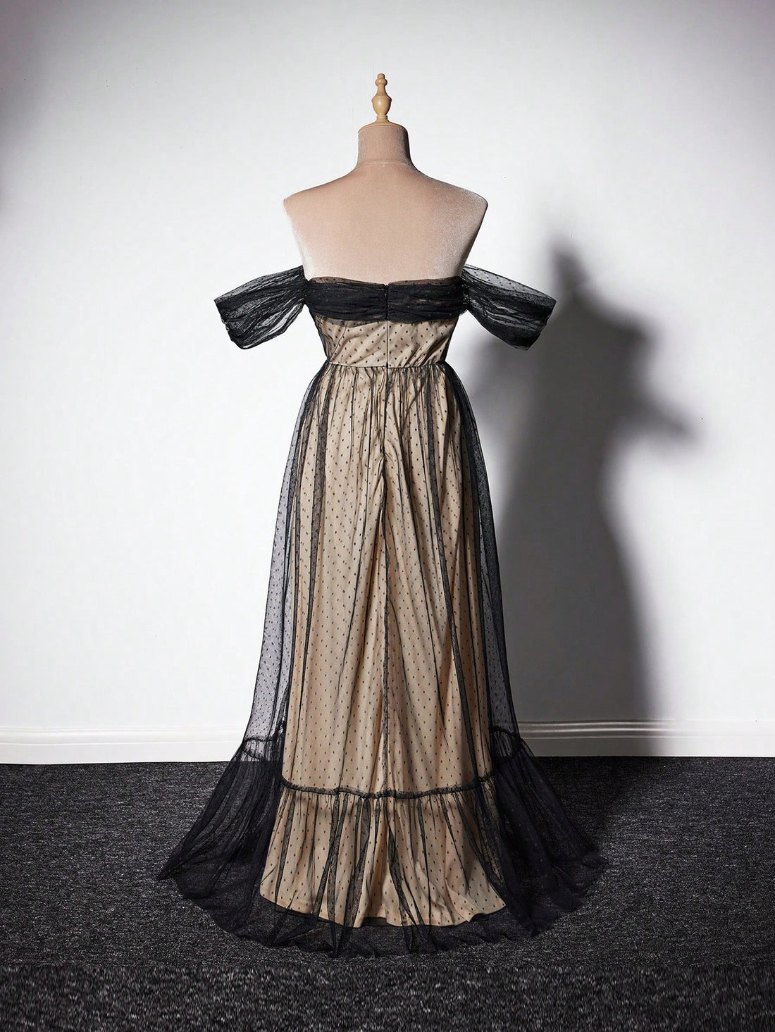 Step out in style with this Elegant Plus Size Off-Shoulder Polka Dot Mesh Dress. Its playful polka dot pattern and sheer mesh fabric create a flirty, fun look, while the off-shoulder design adds a touch of charm. Perfect for any occasion where you want to feel confident and fabulous.