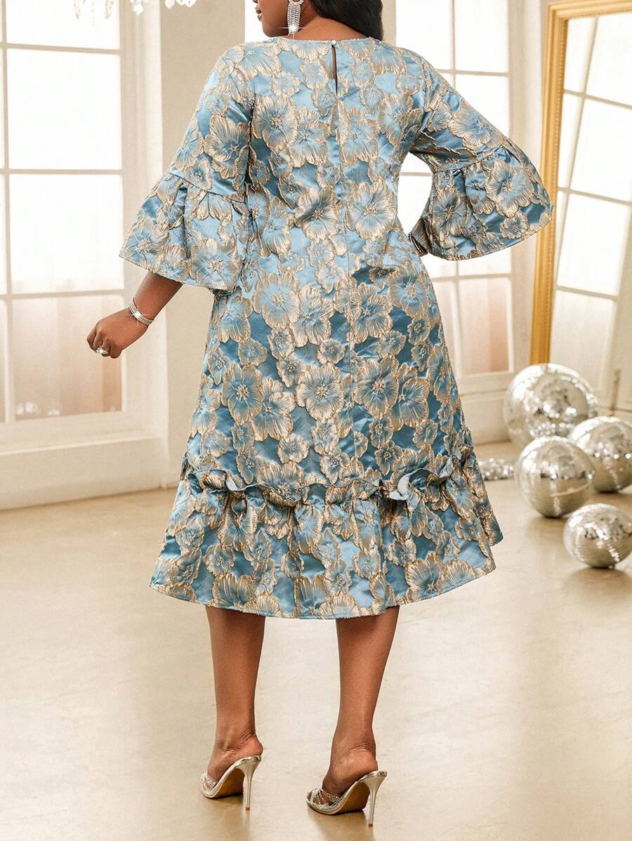 Celebrate in style with this stunning plus-size midi gown, your new go-to for spring and summer soirées. Designed to flatter and flow, this elegant piece transitions seamlessly from garden parties to weddings to festival adventures. The midi length offers that perfect sweet spot—sophisticated yet fun—while the thoughtful tailoring ensures you feel confident and gorgeous. Whether you're dancing under the stars or sipping champagne with friends, this gown lets you shine without any fuss. Dress it up with heel