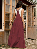 Cotton pinafore midi dress view 2