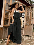 Cotton pinafore midi dress view 12