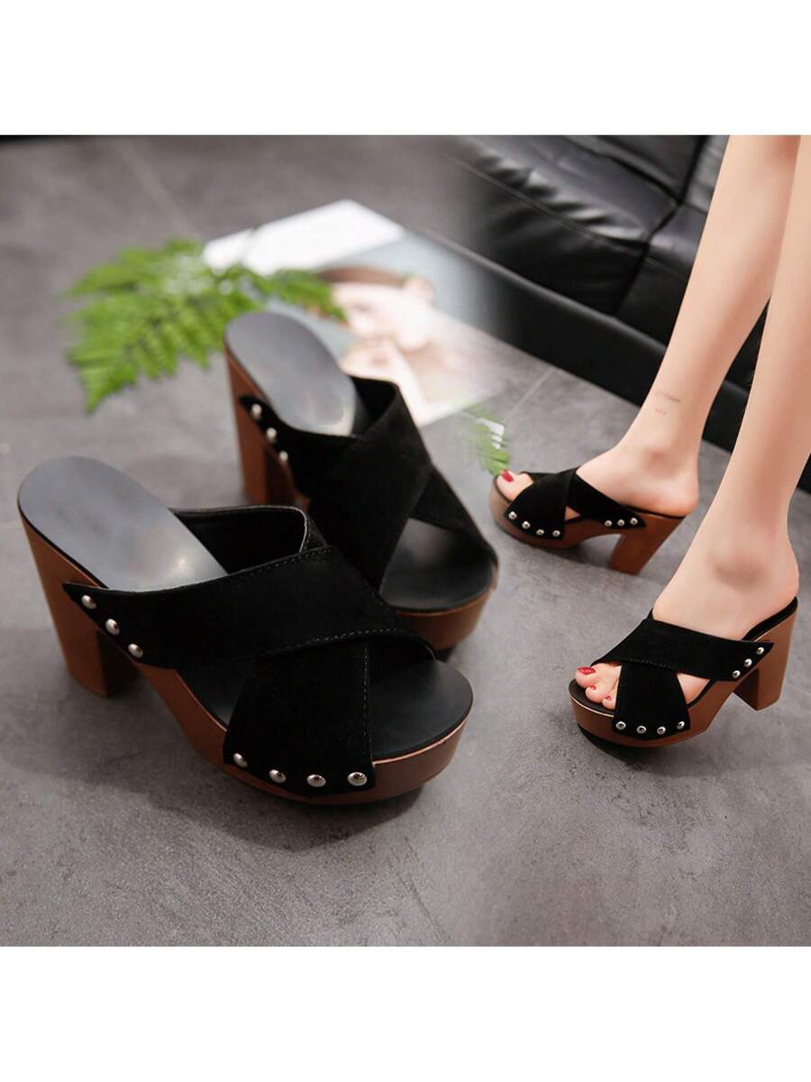 Step into summer with these Stylish Chunky Heel Mid Heel Slippers for Women! Perfectly blending comfort and flair, their waterproof platform design keeps your feet dry and trendy all day long. Whether it's a sunny stroll or a casual hangout, these sandals add just the right pop of fun and height to your look. Dance, walk, splash—do it all with playful confidence!