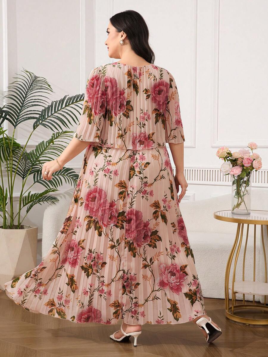 Twirl into summer with confidence in this stunning plus-size dress that celebrates your curves in all the right ways. The eye-catching geometric design adds modern flair while delicate ruffle details bring a touch of whimsy and movement. Perfect for everything from casual outings to special occasions, this versatile piece flatters and feels amazing. Breathable fabric keeps you cool and comfortable all season long, so you can focus on making memories instead of adjusting your outfit. Because looking fabulous