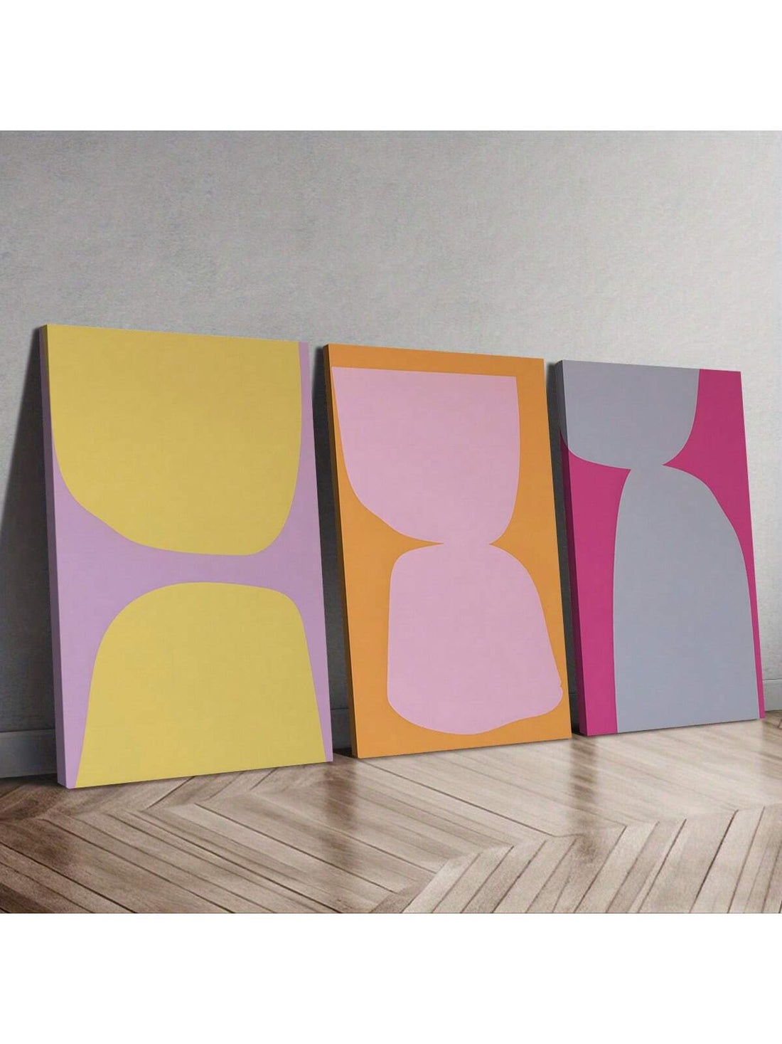 Add a splash of fun and flair to your bedroom with this Colorful Geometric Wall Art Set. Featuring vibrant pink and orange abstract designs, these canvas prints bring energy and style to any space. Perfect for brightening up your walls and sparking creativity, they’re a playful way to express your unique taste.
