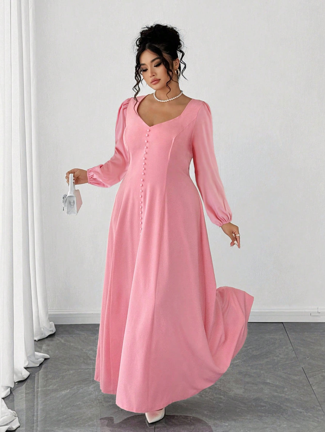 Slip into effortless sophistication with this stunning long-sleeve fitted dress. Crafted in a rich solid color, it's the ultimate wardrobe essential that transitions seamlessly from office to evening. The fitted silhouette flatters your figure while the long sleeves add an elegant touch perfect for cooler seasons. Whether you're dressing up for a special occasion or keeping it casual, this versatile piece delivers timeless style with a modern edge. A true fall favorite that'll have you reaching for it again