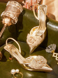 Close detail of Chic High Heel Shoes for Stylish Spring Parties and Prom Nights for high heel shoe style
