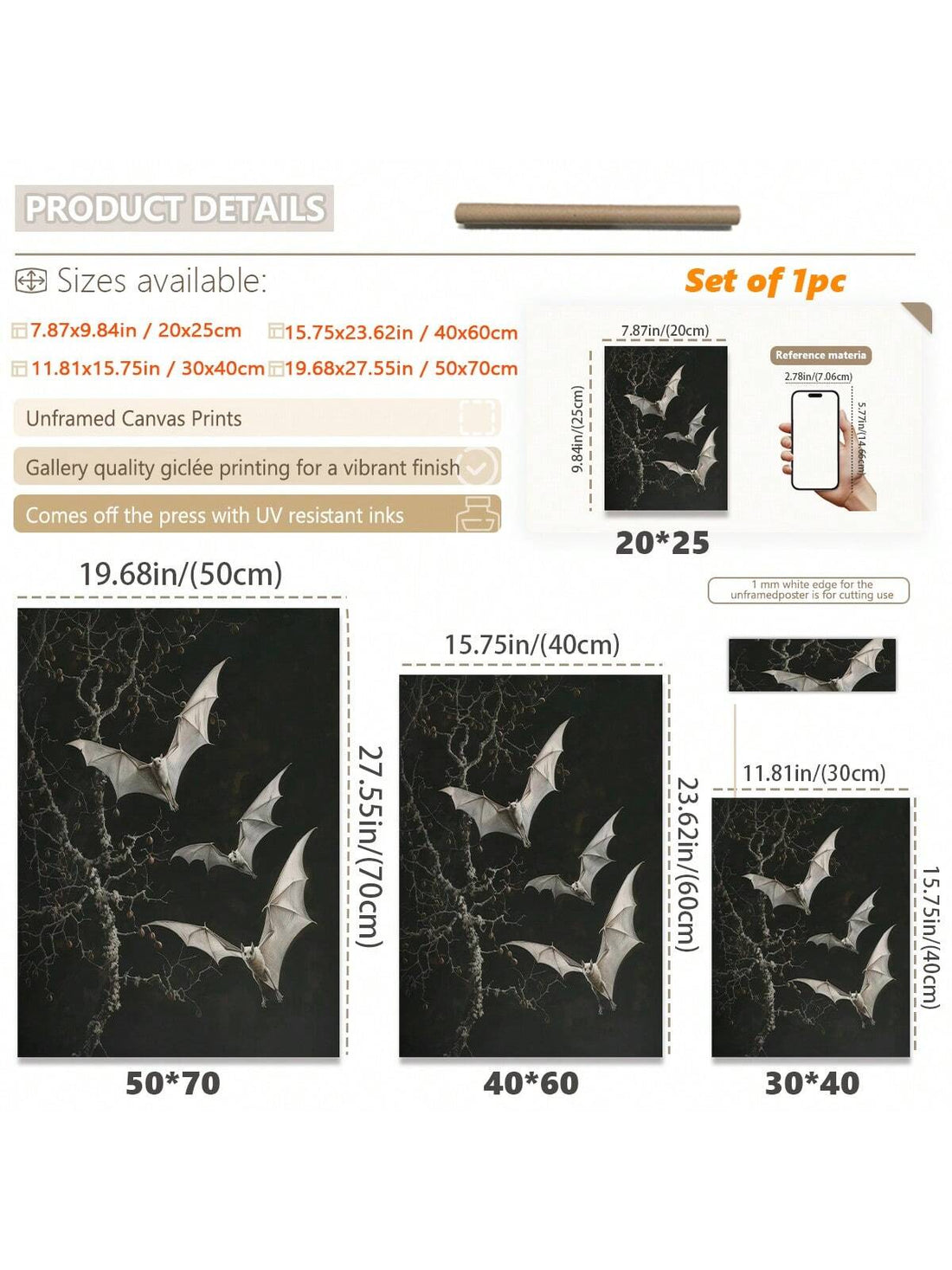 Add a touch of mysterious charm to your space with this Elegant Gothic Vintage Bat and Roses Canvas Print. Perfect for home, cafe, or office, it brings a playful yet darkly beautiful vibe with its classic gothic design. The intricate bat and rose motif sparks curiosity while enhancing your walls with vintage elegance—ideal for those who love a little whimsy with their décor.