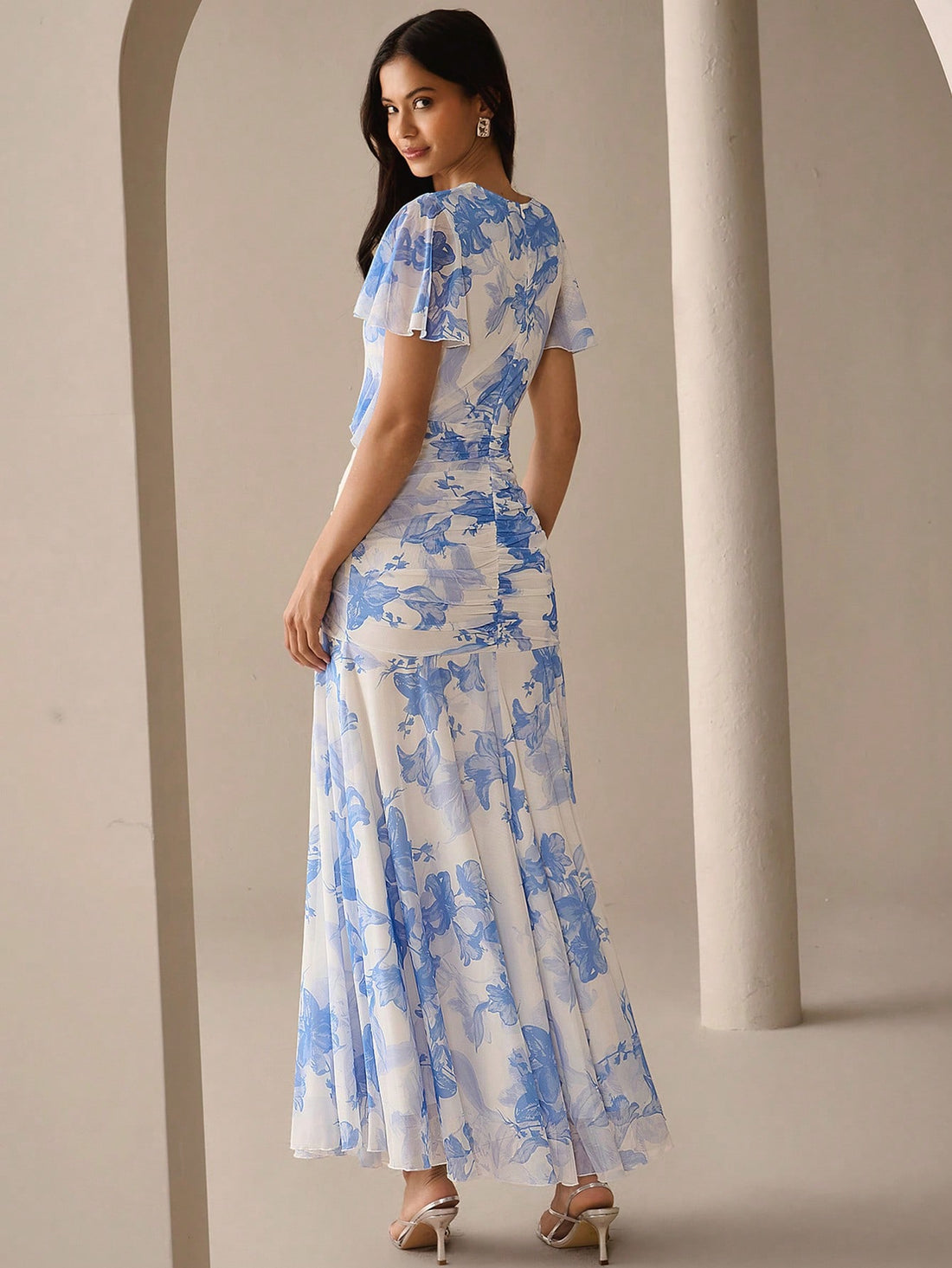 Step out in style with the Urban Chic Blue Floral Ruched Dress! Its playful ruffle sleeves and flattering ruching create a fun, feminine silhouette perfect for casual days or your daily commute. The vibrant blue floral pattern adds a splash of charm, making every outing feel effortlessly elegant. Dress it up or down and enjoy comfort with a touch of whimsy wherever you go!