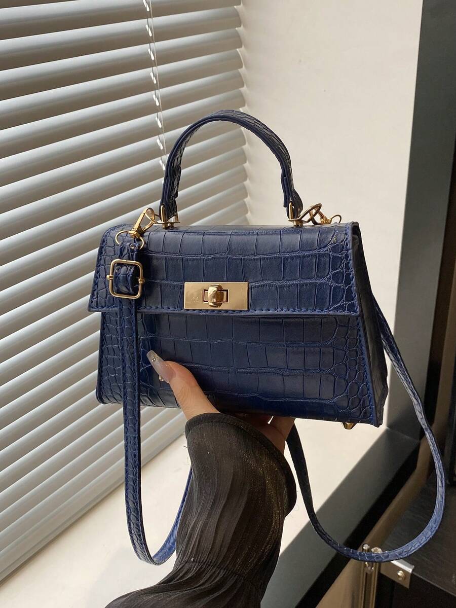 Image 5 - material detail of Stylish Mini Polka Dot PU Leather Clutch Handbag for Fashion-Forward Looks