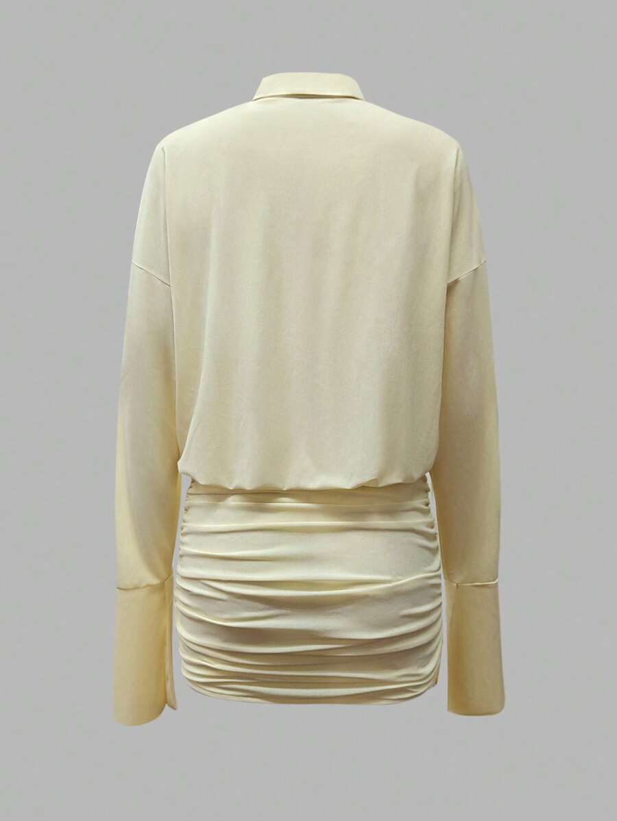 Exude Modern Sophistication in Our Chic Solid Color Drop Shoulder Mini Dress!

Redefine your everyday elegance with a piece that perfectly balances relaxed comfort and high-fashion structure. This stunning solid-color masterpiece is designed for the modern woman who loves a minimalist aesthetic with a bold, architectural twist.

Contemporary Drop Shoulder Cut: The relaxed, oversized shoulder design offers a cool, effortless vibe, providing a comfortable fit that remains incredibly stylish and on-trend.

Int