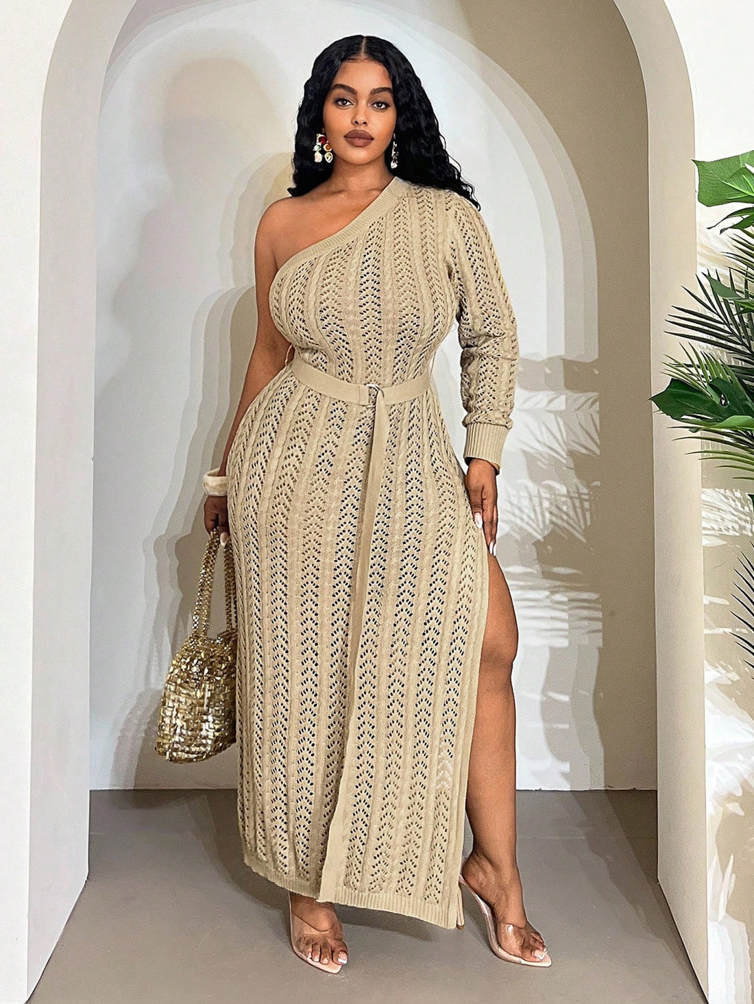 Step out in style this spring and summer with our Chic Plus Size Vintage One-Shoulder Maxi Dress. Its playful silhouette and retro charm make it the perfect pick for sunny brunches, lively festivals, and dreamy vacations. Designed to celebrate your curves with comfort and flair, this dress adds a splash of vintage fun to any warm-weather occasion. Let the one-shoulder detail turn heads while you dance, dine, and explore in effortless elegance.