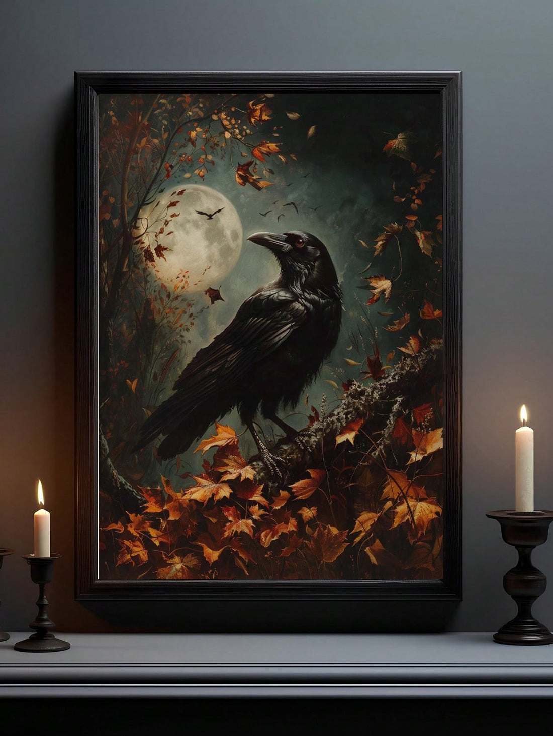 Add a touch of spooky charm to any space with this Vintage Crow Castle Moonlight Canvas Art Print. Featuring a retro dark aesthetic, it’s perfect for bringing mysterious vibes to your home, office, or Halloween setup. The haunting silhouette of a crow perched on a castle under a glowing moon creates an eye-catching focal point that sparks imagination and conversation. Embrace the eerie elegance and let this unique piece transform your walls with playful gothic flair.