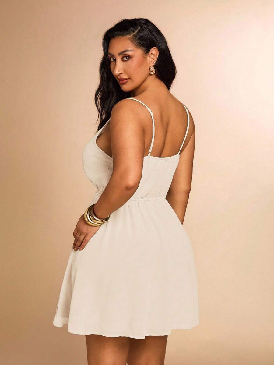Step into the spotlight with this playful plus size black chiffon mini dress! Featuring a flattering V-neck and breezy fabric, it’s perfect for cocktail parties, bridesmaid duties, or casual days when you want to feel effortlessly chic. Flowy and fun, this dress moves with you, making every moment a stylish celebration.