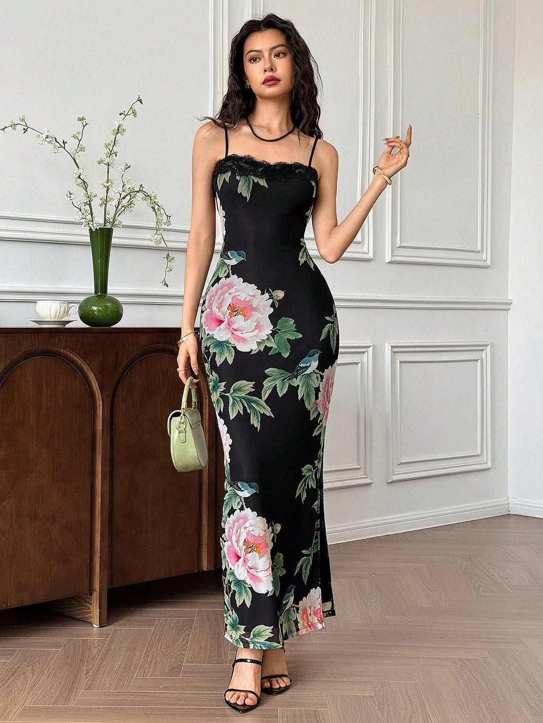Step into sunshine and celebration with this Elegant Floral Maxi Dress! Featuring delicate spaghetti straps, its flowing silhouette brings effortless charm perfect for summer vacations or birthday parties. The vibrant floral pattern adds a splash of fun, making every step feel like a joyful dance. Lightweight and breezy, this dress lets you stay cool while turning heads wherever you go. Embrace playful elegance and let your style bloom with this must-have summer wardrobe favorite.