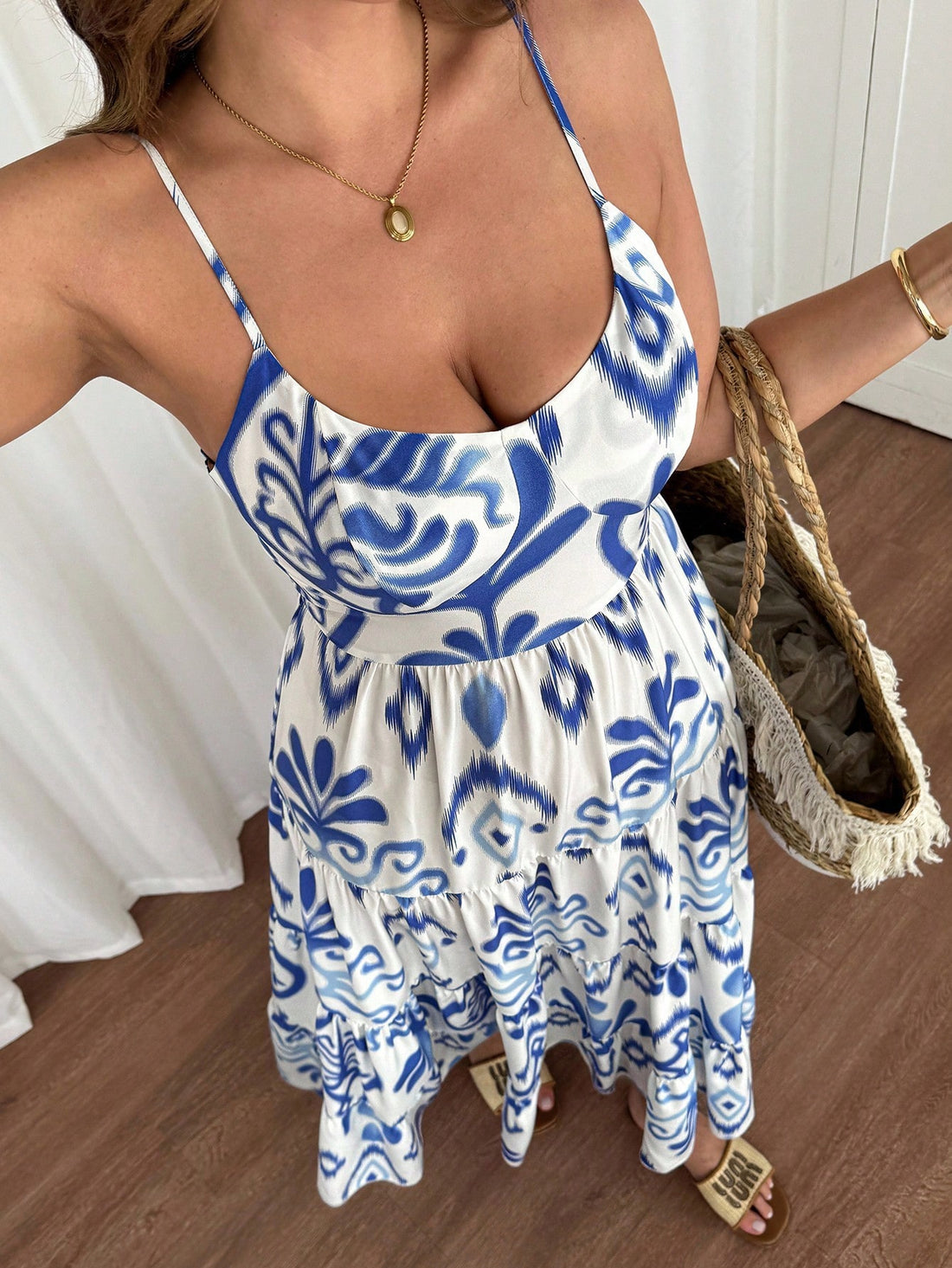 Embrace sunshine days with this Chic Plus Size Summer Floral Print Dress, designed to flow effortlessly and celebrate your curves. Its delicate spaghetti straps and vibrant floral pattern combine comfort and charm, perfect for casual outings or garden parties. Lightweight and breezy, this dress keeps you cool while turning heads with an elegant yet playful vibe.