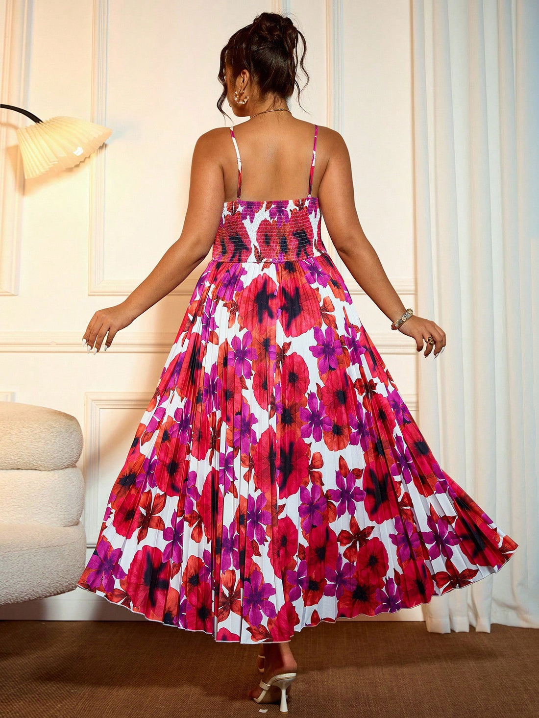 Step into sunshine with this Elegant Plus Size Floral Print High-Low Cami Summer Dress! Its breezy silhouette and playful high-low hem bring easygoing charm, while the vibrant floral print adds a splash of summer fun. Designed for comfort and confidence, this dress lets you twirl through warm days with effortless style.