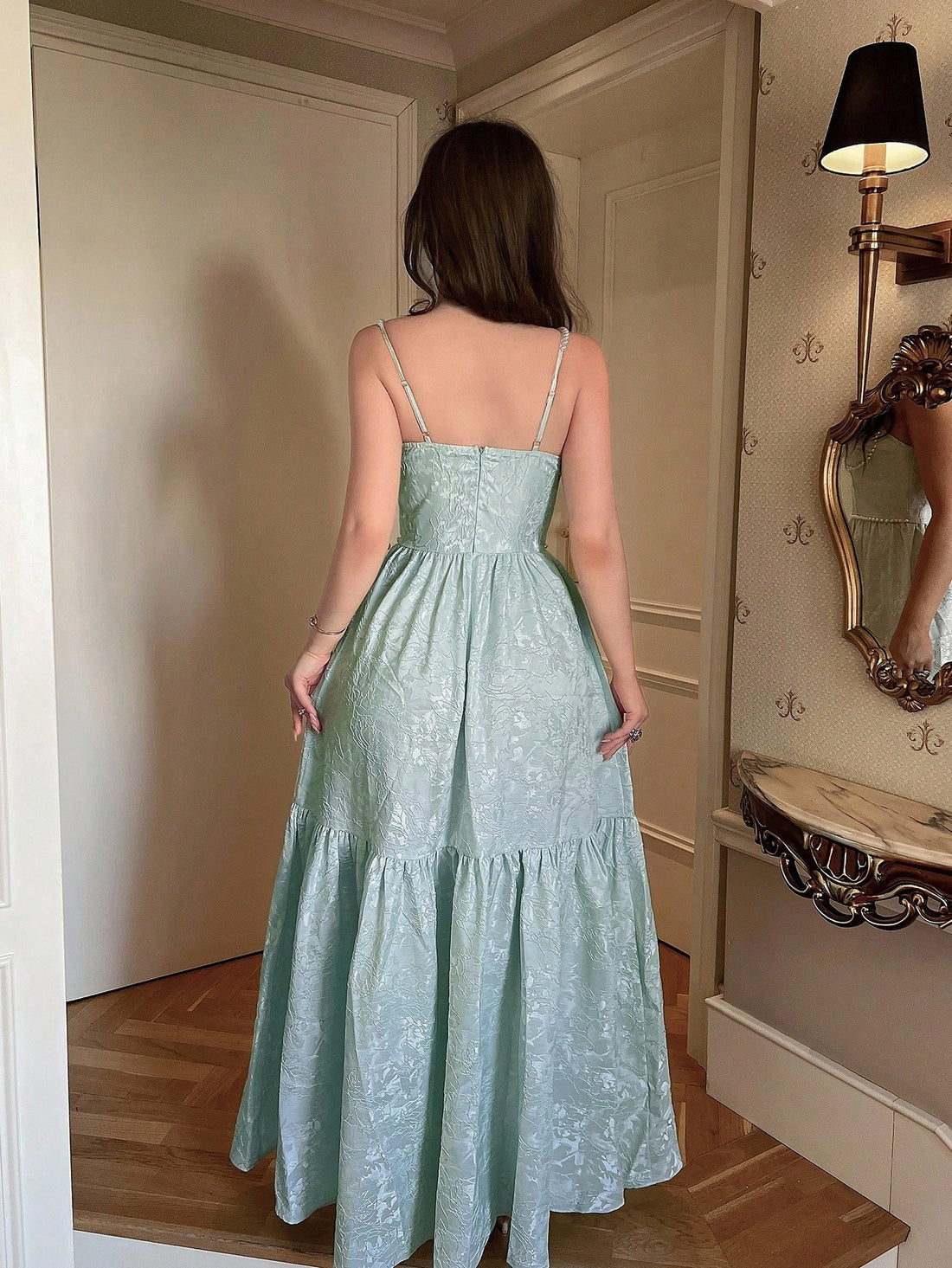 Step into charm with this Elegant A-Line Jacquard Dress, sprinkled with delicate pearl details that catch every eye. Its sleeveless, romantic silhouette effortlessly blends grace and fun, making it perfect for sophisticated ladies who love a playful touch. Whether it’s a garden party or a special night out, this dress brings effortless elegance with a wink.