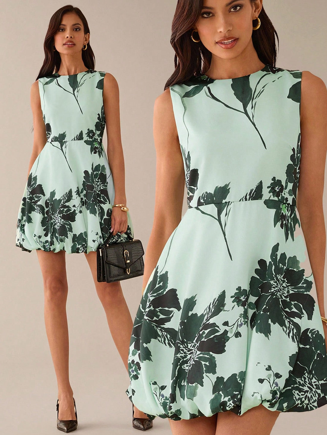 Step into sunny days with this Elegant Floral Print Mini Dress, designed to keep you cool and charming. Its sleeveless cut and lively floral pattern make it perfect for romantic summer outings, adding a dash of fun and flirty flair to your wardrobe. Light, breezy, and effortlessly stylish, this mini dress invites you to twirl through warm evenings with confidence and grace.