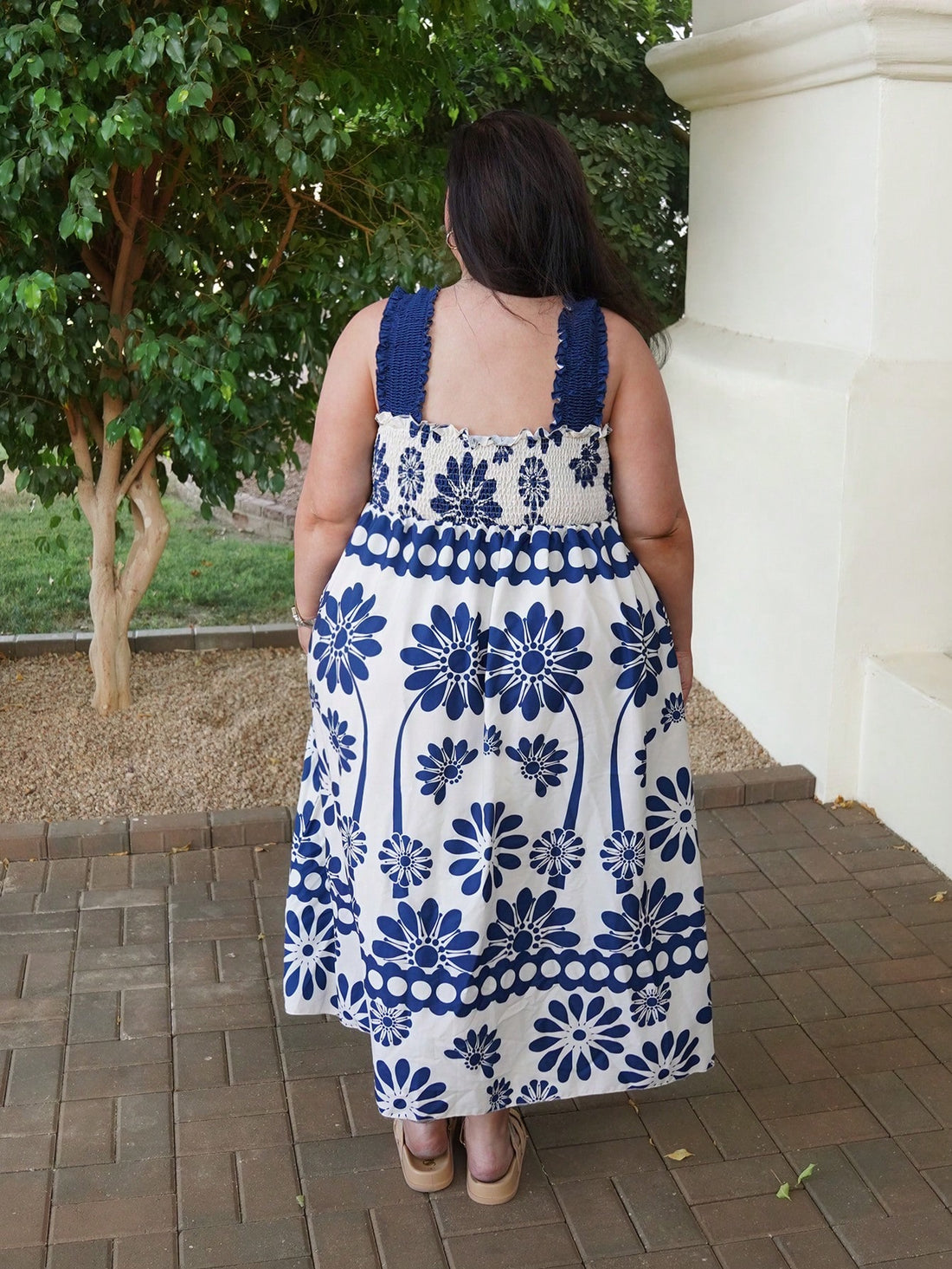 Embrace your curves this season with our vibrant floral print dress, designed specifically for pear and triangle body shapes. This breezy boho beauty features a flattering silhouette that celebrates your natural figure while keeping you cool and comfortable all summer long. Perfect for beach getaways, garden parties, or lazy vacation days, the flowing fabric and eye-catching botanical print add instant personality to any warm-weather wardrobe. Available in generous plus sizes, this dress proves that style h