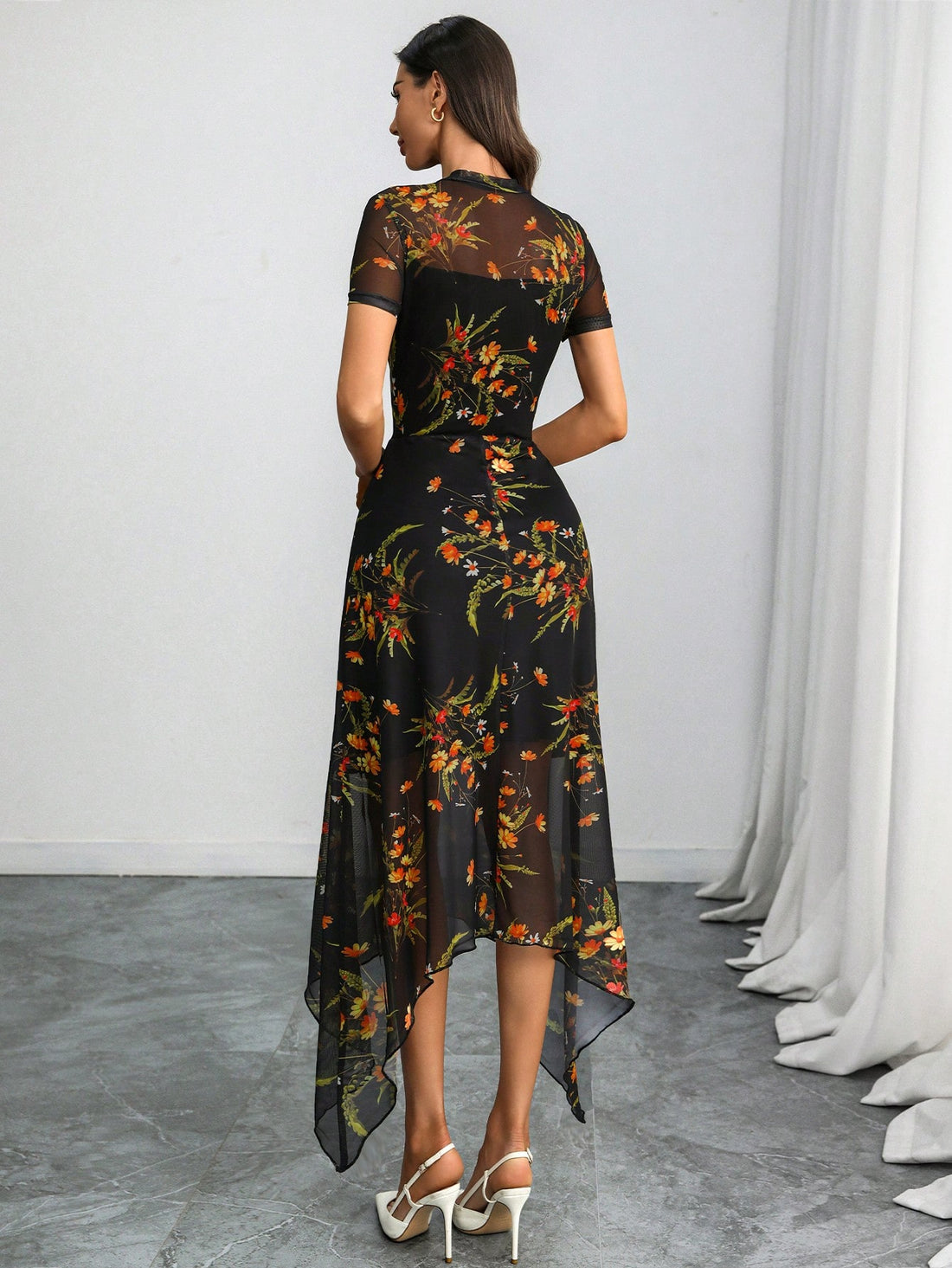 Embrace your dark, dramatic side with this stunning asymmetrical gothic print dress that's way more versatile than you'd think. Whether you're commuting to the office, heading out on a date, or jet-setting on vacation, this dress delivers instant edge and sophistication. The asymmetrical cut creates an intriguing silhouette that flatters while the gothic print adds personality and flair. Comfortable enough for all-day wear yet striking enough to turn heads, it's the perfect piece for anyone who refuses to b