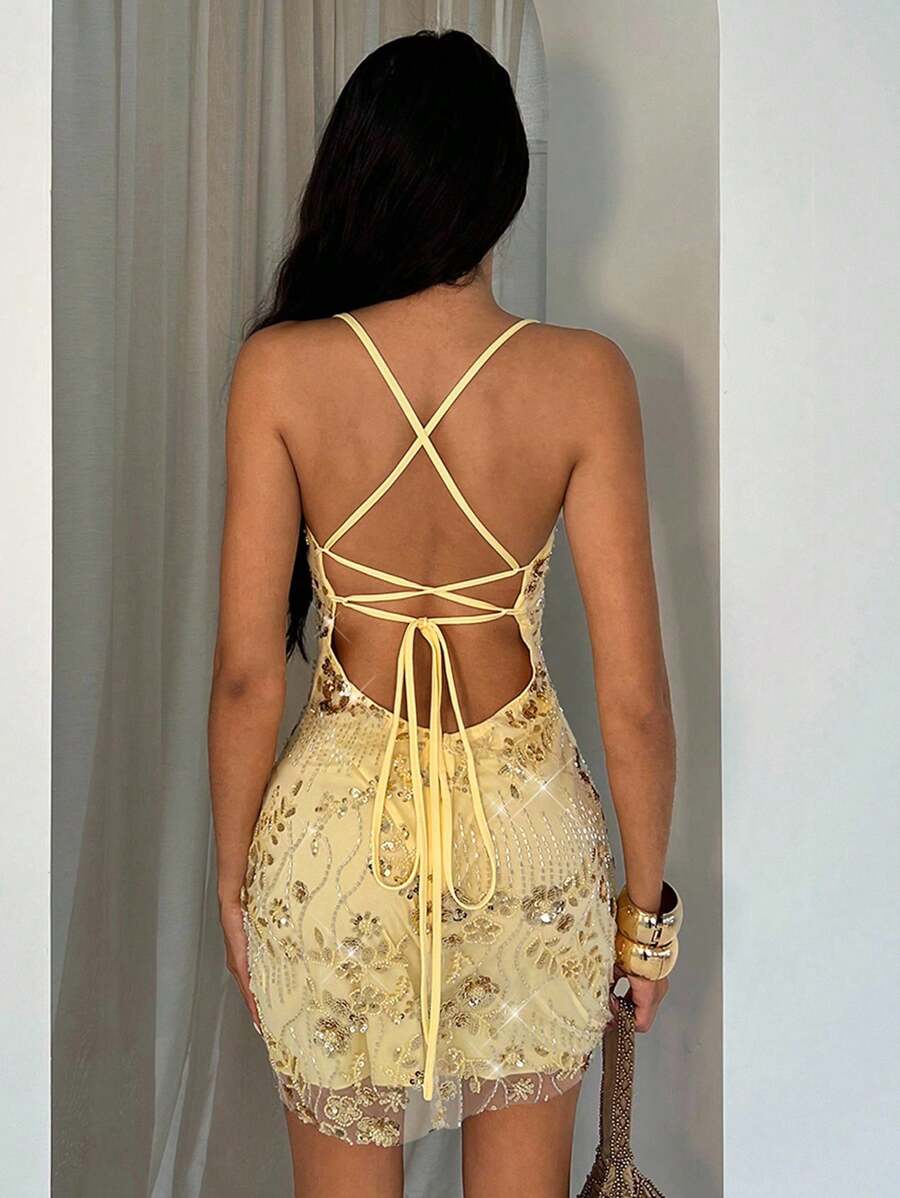 Turn heads at your next night out in this stunning handmade mini dress featuring eye-catching 3D flower sequins that catch the light from every angle. The daring backless design adds an irresistible touch of allure, while the fitted silhouette flatters your curves beautifully. Perfect for date nights, parties, or any occasion where you want to feel absolutely fabulous. Each dress is crafted with meticulous attention to detail, making you shine like the star you are. Slip into elegance and confidence.