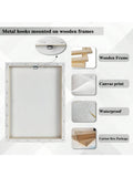 Framed canvas hardware with wooden frame metal hook and carton box