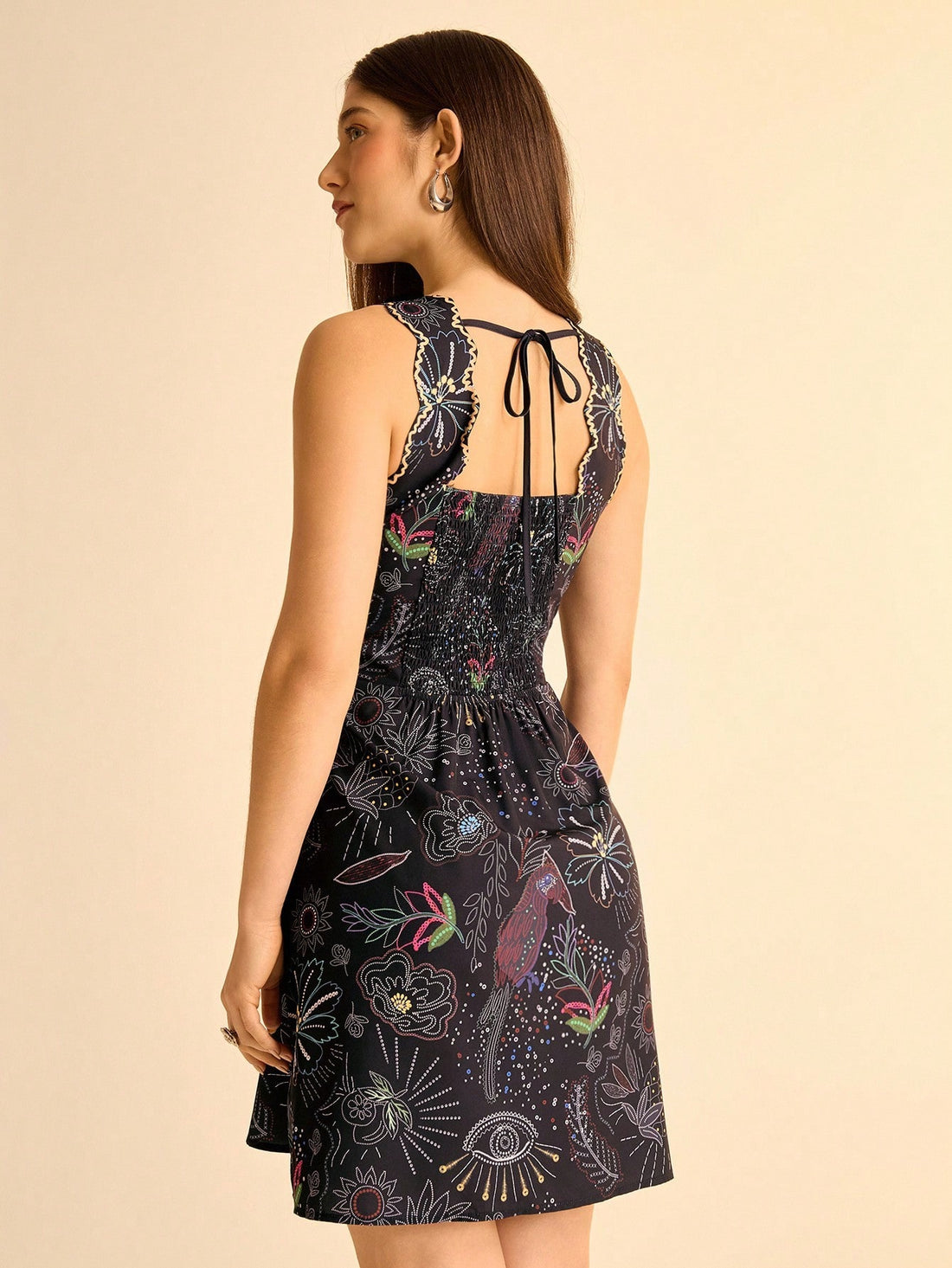 Step into sunshine and carefree vibes with this Boho Tropical Mini Dress! Adorned with playful coconut trees and vibrant parrots, it’s perfect for your next beach getaway or casual day out. Lightweight and breezy, it keeps you cool while bringing fun, tropical charm to your wardrobe. Easy to wear and effortless to style, this dress invites you to embrace the island spirit wherever you go.