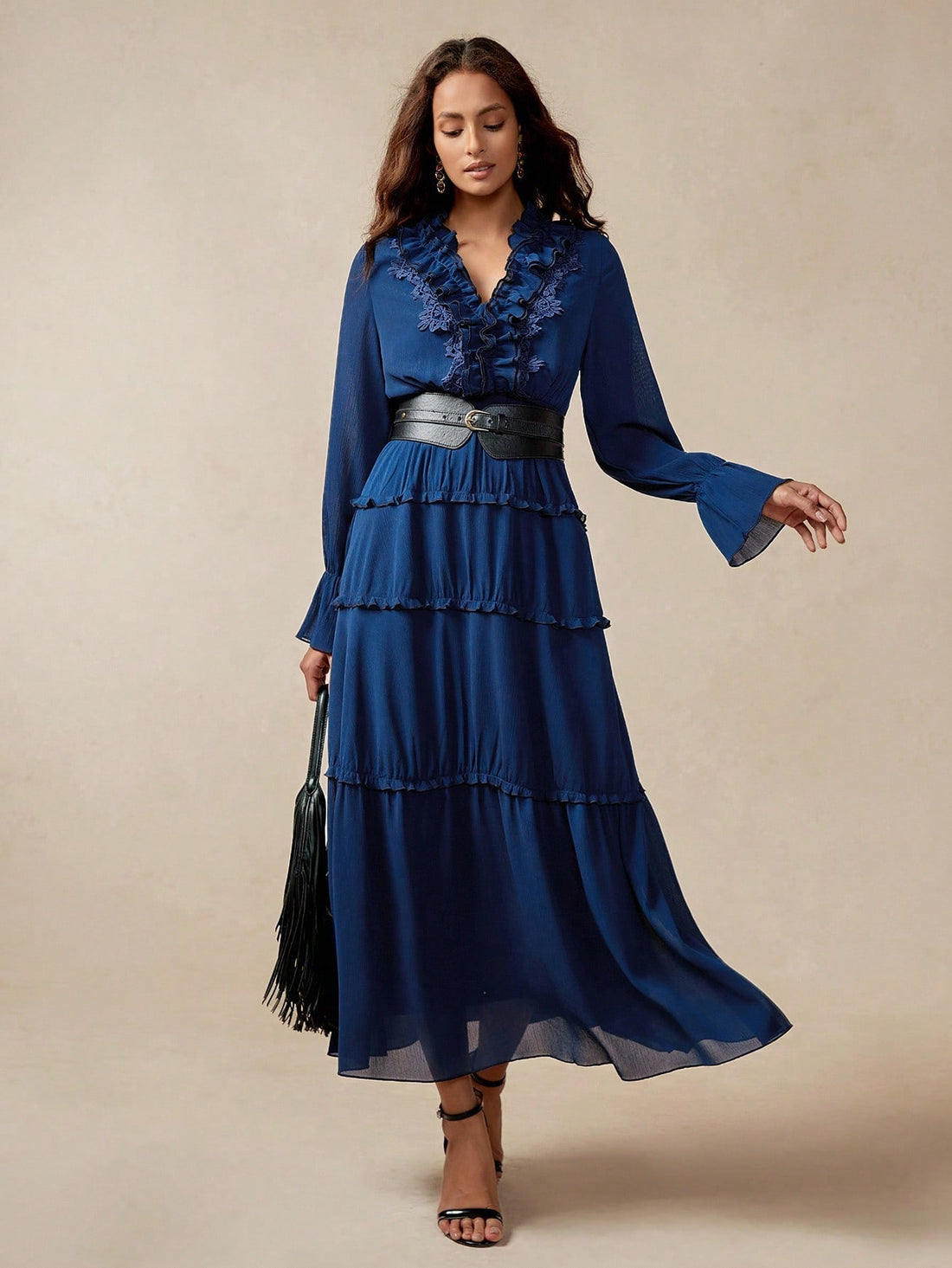 Step into effortless charm with this Elegant Bohemian Maxi Dress. Featuring playful ruffle trims and dreamy puff sleeves, it brings whimsy to every wear. Perfectly suited for Spring and Autumn, its flowing silhouette keeps you comfy while turning heads wherever you go. Embrace your free spirit with this must-have boho staple!