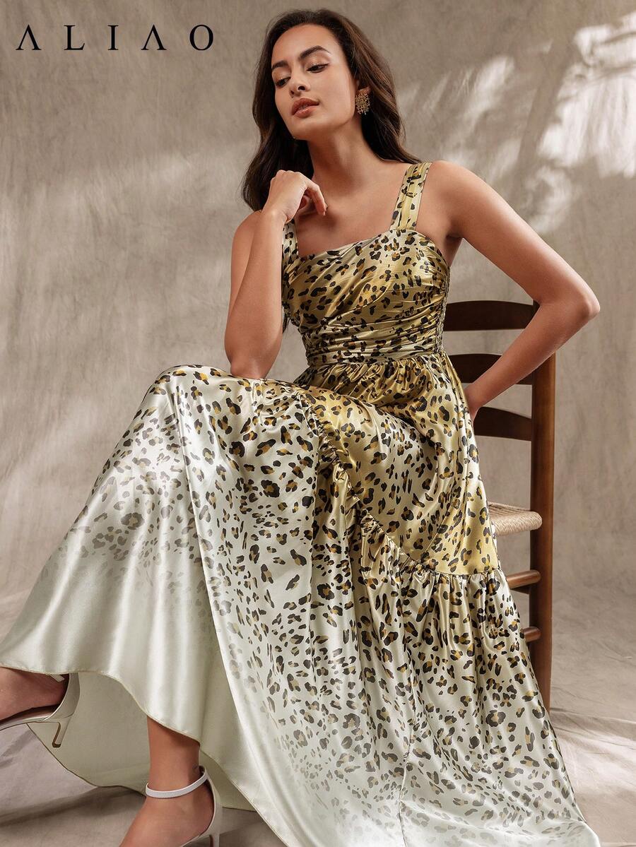 Experience the breathtaking fusion of predatory feline heritage and sharp, modern architectural tailoring. This stunning leopard print ensemble is meticulously designed for the woman who values a high-fashion, "quiet luxury" approach to evening dressing—the ultimate centerpiece for prestigious gala events, exclusive dinner dates, and high-authority social soirées