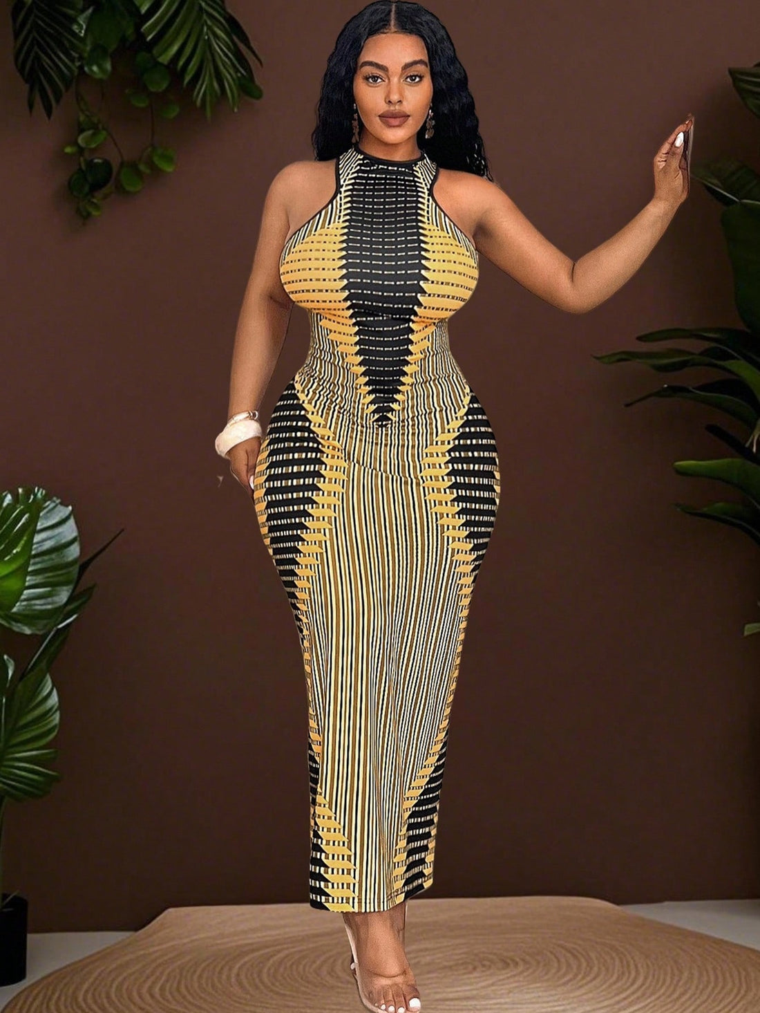 Step into summer with this playful plus size midi dress featuring vibrant yellow and black abstract color blocking. Perfect for festivals, vacations, or casual days out, its breezy fit keeps you comfortable while turning heads. Embrace bold style and easygoing charm wherever your adventures take you!